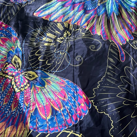 Multi Colored Butterfly Satin Scarf - Picture 8 of 8